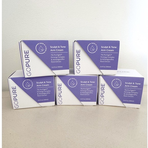 Lot GOPURE Sculpt & Tone Arm Cream (5) 3.4oz ProTight Firming Complex Skincare - Picture 1 of 4